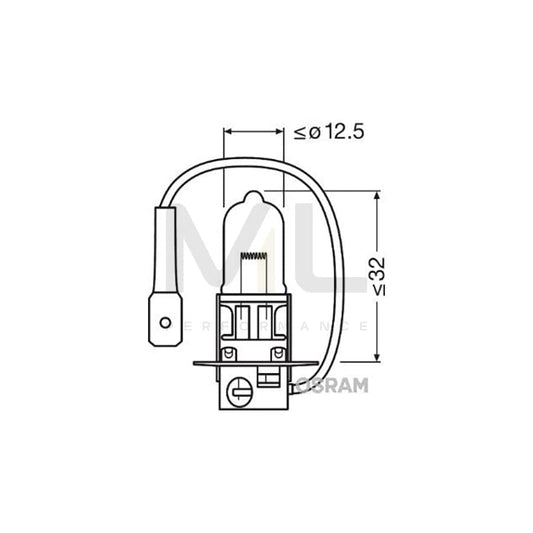 OSRAM ALL SEASON SUPER 64151ALS Bulb, spotlight H3 12V 55W PK22s 3200K Halogen | ML Performance Car Parts