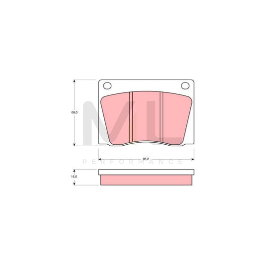 TRW Gdb531 Brake Pad Set Not Prepared For Wear Indicator | ML Performance Car Parts