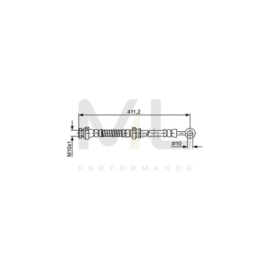 BOSCH 1 987 481 887 Brake Hose for HYUNDAI i10 I (PA) 400mm | ML Performance Car Parts