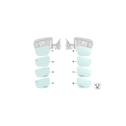 Genuine BMW 51169492762 G20 Mirror Glas Heated Convex Right HC2 (Inc. M340i, 330iX & M340iX) | ML Performance UK Car Parts