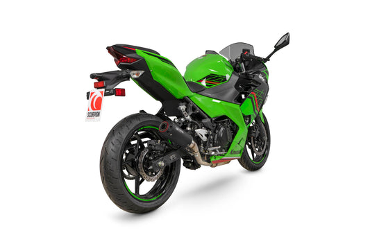 Scorpion PKA121BCER Kawasaki Ninja 400 Red Power Slip-On - Black Ceramic Sleeve | ML Performance UK UK