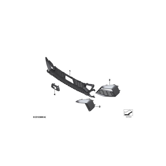 Genuine BMW 51118075488 F44 Grid Lateral Right MSP (Inc. 228iX, 218i & 220d) | ML Performance UK