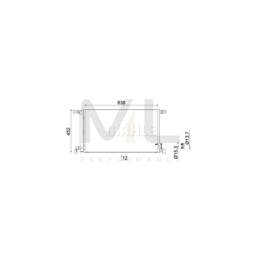 MAHLE ORIGINAL AC 952 000S Air conditioning condenser with dryer | ML Performance Car Parts