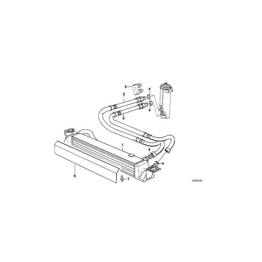 Genuine BMW 17211712413 E32 Oil Cooler A=697 MM (Inc. 750i, 750iL & 750iLS) | ML Performance UK Car Parts
