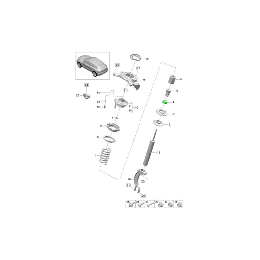 Genuine Porsche Shock Absorber Protective Cap Porsche Macan | ML Performance UK Car Parts