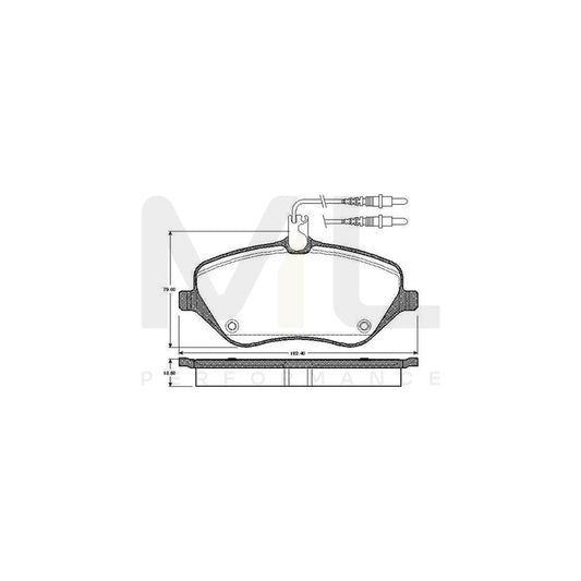 Bosch 0986Tb2880 Brake Pad Set Incl. Wear Warning Contact  | ML Performance Car Parts