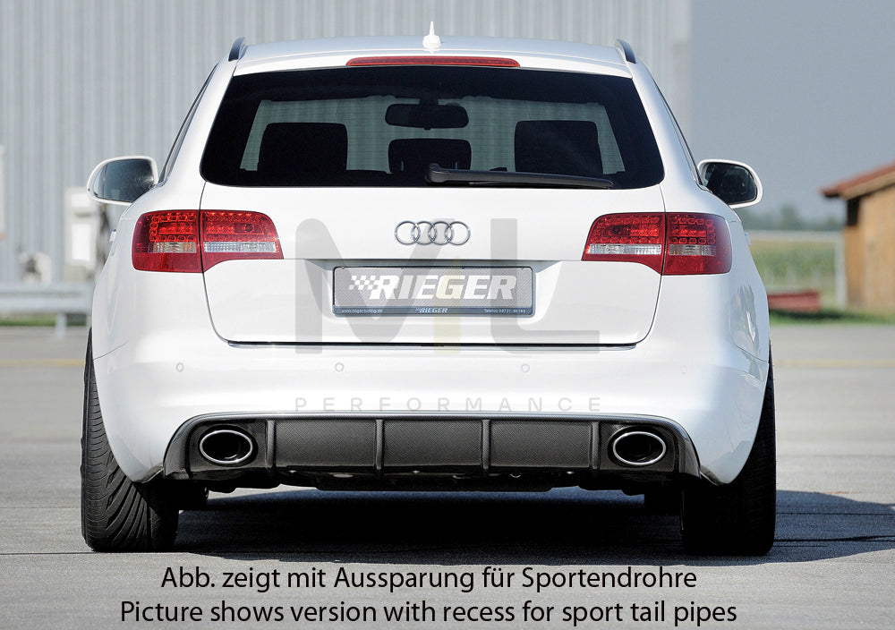 Rieger 00099226 Audi 4F A6 Rear Diffuser 2 | ML Performance UK Car Parts