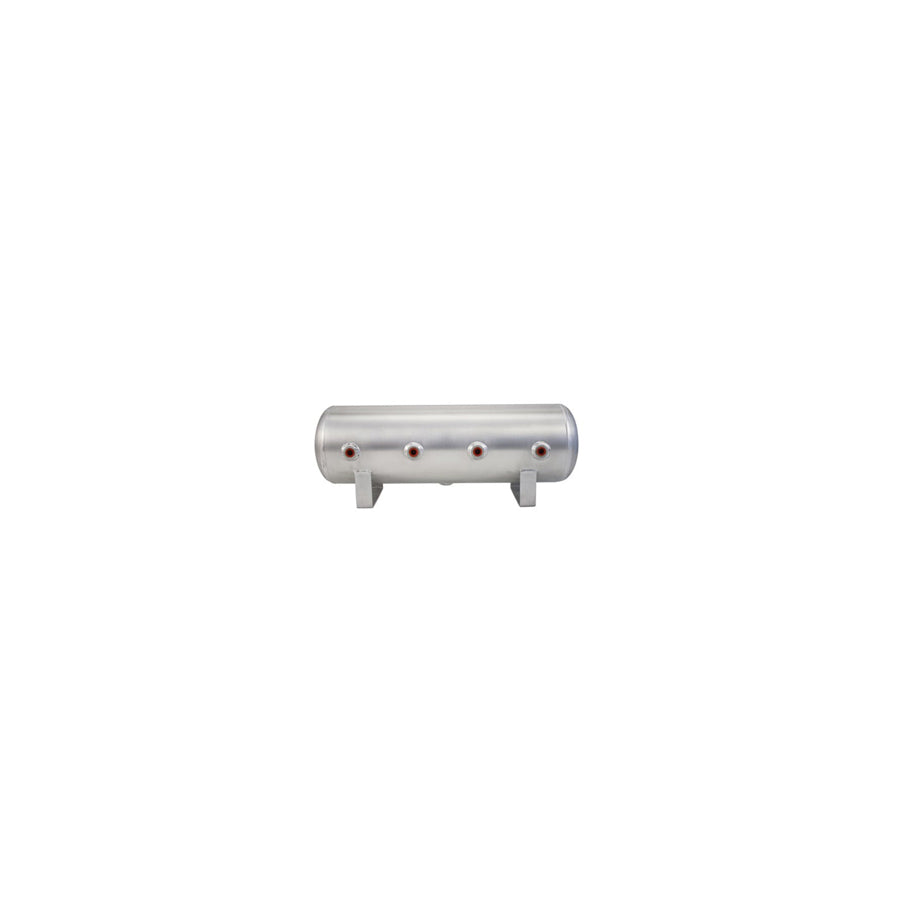 Air Lift Performance 11958 2.5 Gal Alum Air Tank - (4) 1/4" Face Ports, & 1/4" Drain Port - 20" L X 6" D - Raw