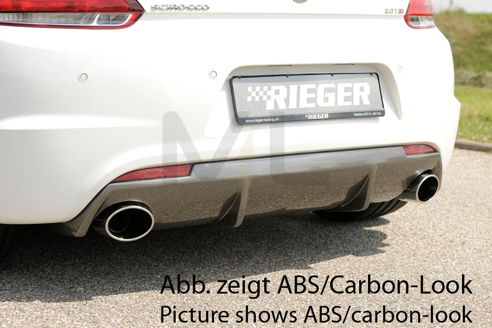 Rieger 00088098 VW 13 Scirocco R Rear Diffuser 1 | ML Performance UK Car Parts