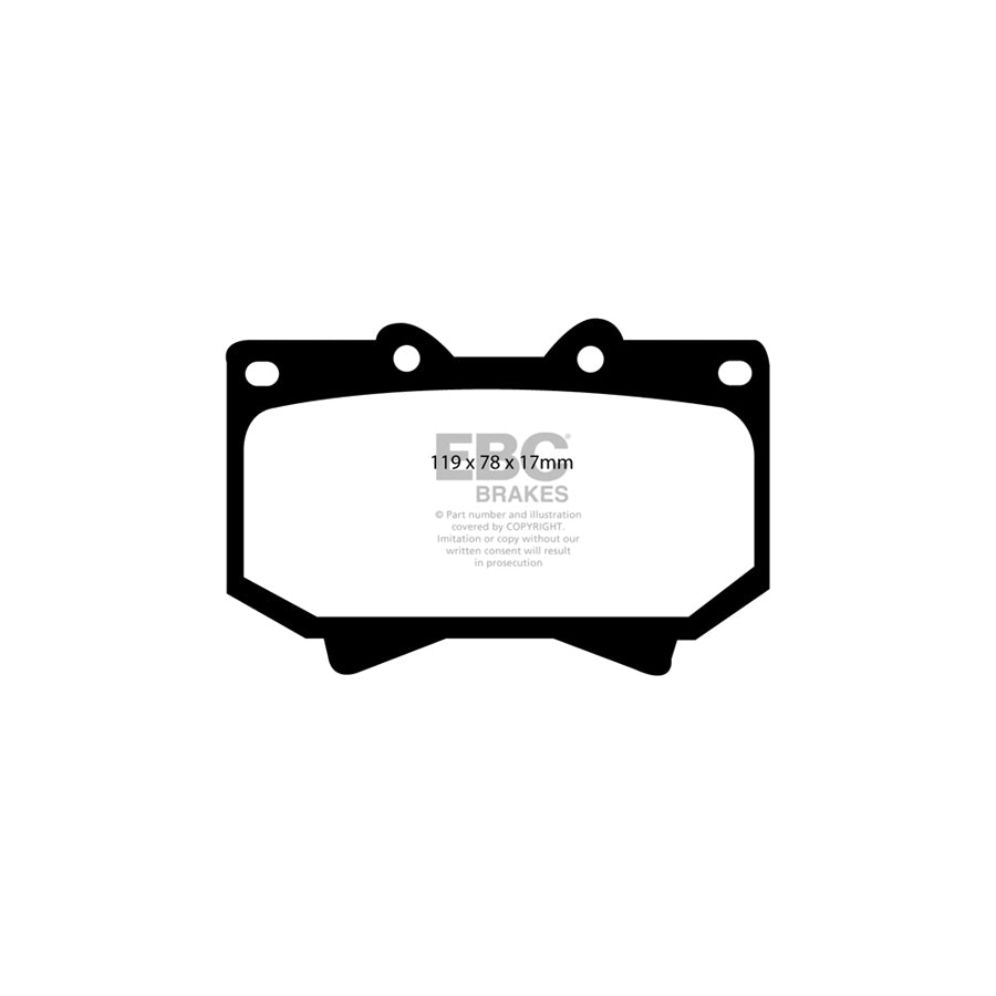 EBC DP41319R Toyota Yellowstuff Front Brake Pads (Inc. Landcruiser & Sequoia) 2 | ML Performance UK Car Parts