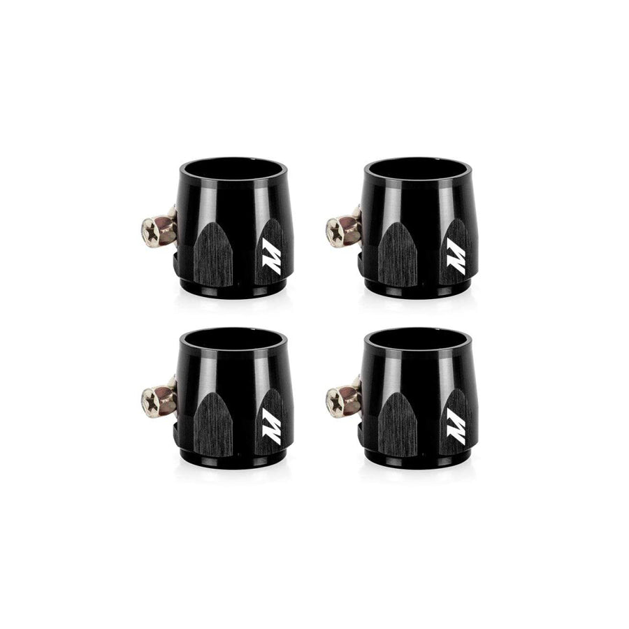 Mishimoto MMHXF-04-4-BK Aluminum -4AN Hex Finishers - Black