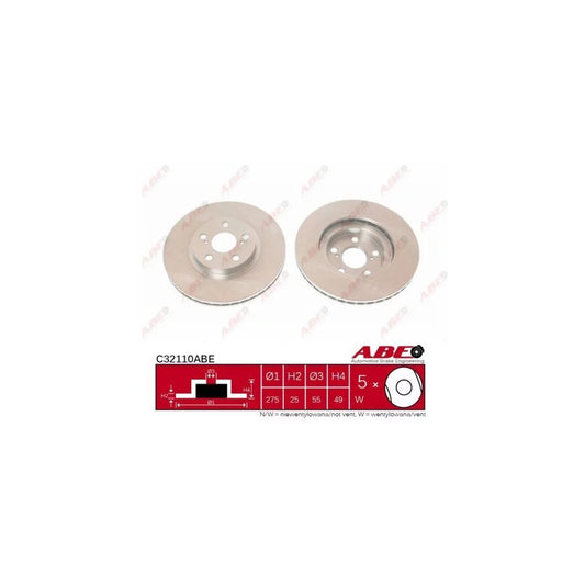 ABE C32110ABE Brake Disc For Toyota Carina E Saloon (T19)