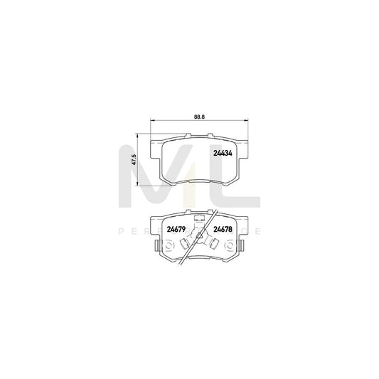Hella 8DB 355 020-021 Brake Pad Set With Acoustic Wear Warning | ML Performance Car Parts