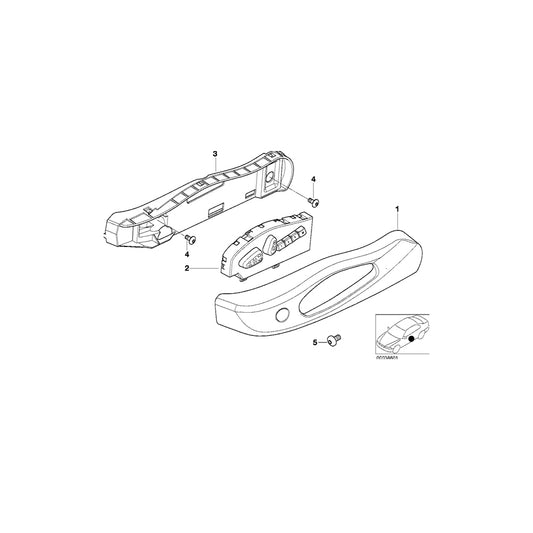 Genuine BMW 52108255384 E64 E46 Actuation Unit Right (Inc. 650i, 320Ci & 645Ci) | ML Performance UK