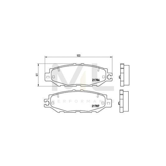 Brembo P 83 036 Brake Pad Set Prepared For Wear Indicator | ML Performance Car Parts