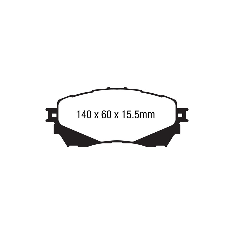 EBC PD13KF893 Mazda 6 Yellowstuff Front Brake Pad & GD Disc Kit - TRW Caliper 2 | ML Performance UK Car Parts