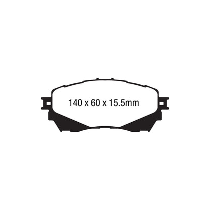 EBC PD13KF893 Mazda 6 Yellowstuff Front Brake Pad & GD Disc Kit - TRW Caliper 2 | ML Performance UK Car Parts