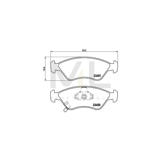 Brembo P 30 007 Brake Pad Set For Kia Clarus With Acoustic Wear Warning | ML Performance Car Parts