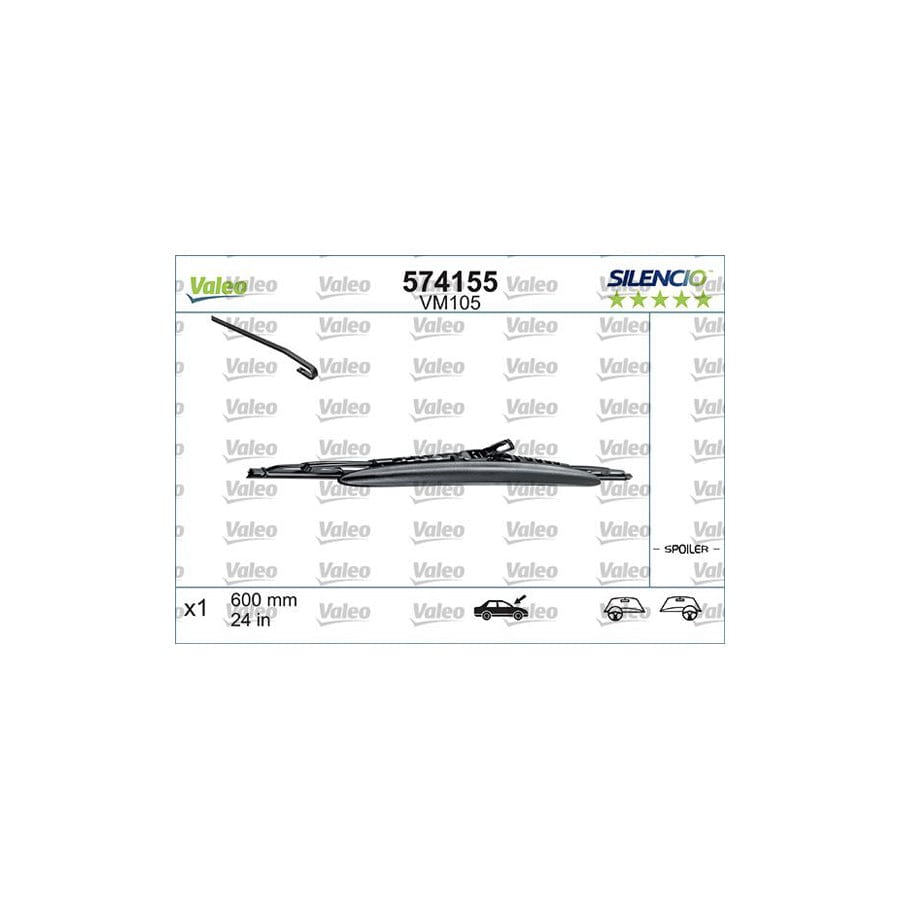 Valeo Silencio Conventional Single 574155 Wiper Blade | ML Performance UK Car Parts