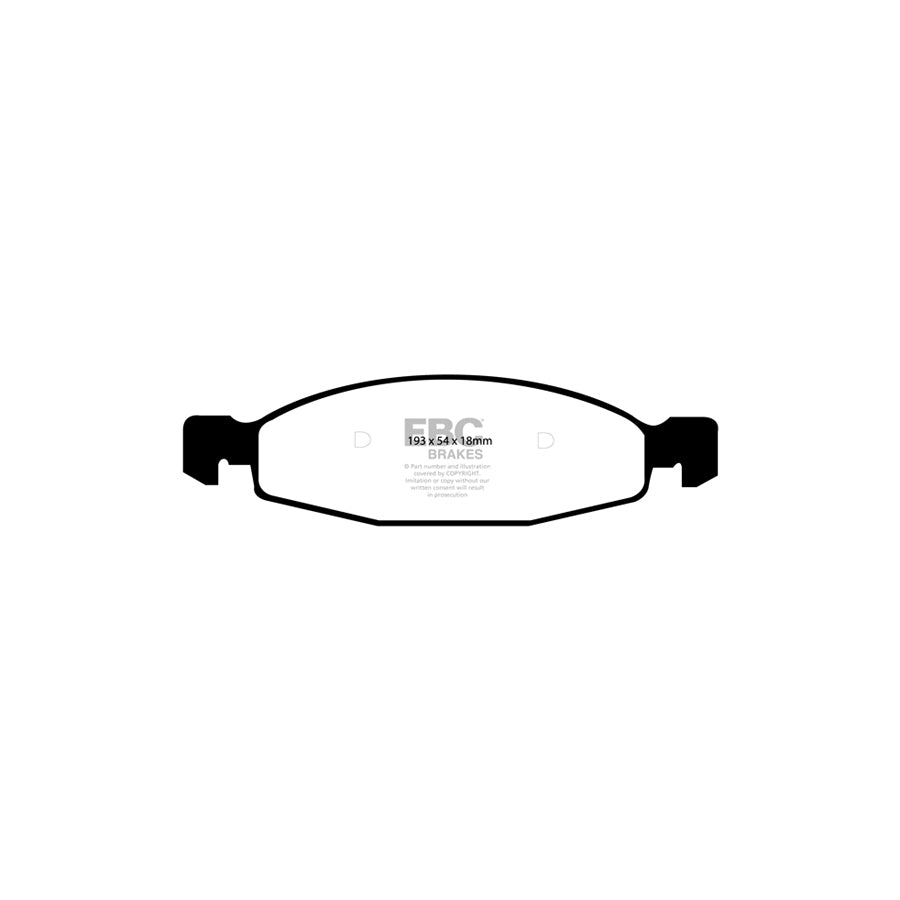 EBC DP41312R Jeep Grand Cherokee Yellowstuff Front Brake Pads - ATE Caliper 2 | ML Performance UK Car Parts