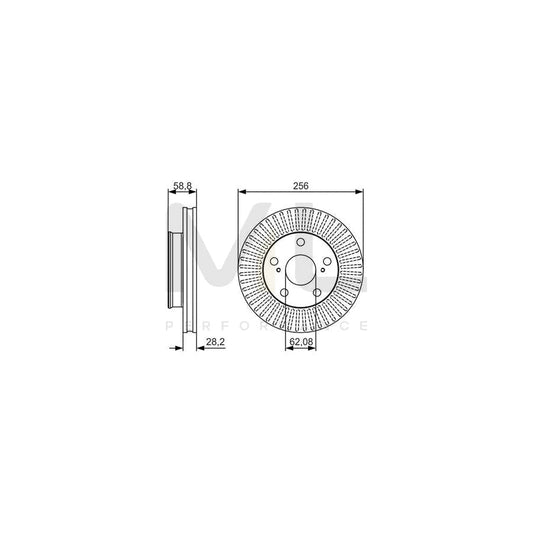 BOSCH 0 986 479 152 Brake Disc Vented, Oiled, High-carbon | ML Performance Car Parts