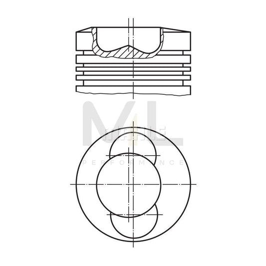 MAHLE ORIGINAL 099 83 02 Piston 101,0 mm, without cooling duct | ML Performance Car Parts