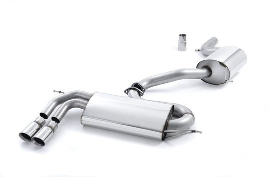 MillTek SSXVW279 Volkswagen Golf Cat-Back 3-inch Race System Resonated (Quieter) with Polished Tips