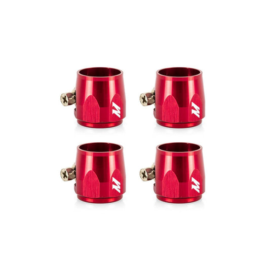 Mishimoto MMHXF-10-4-RD Aluminum -10AN Hex Finishers - Red