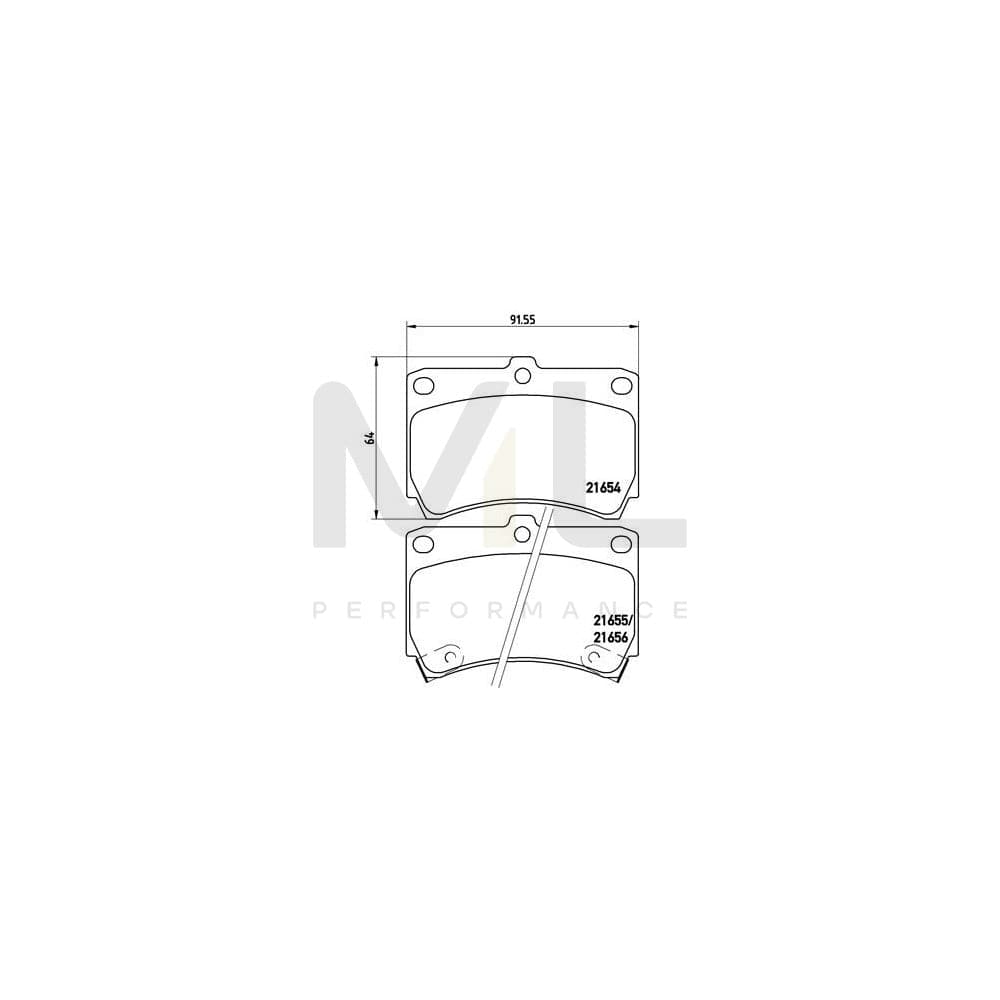 Brembo P 49 016 Brake Pad Set With Acoustic Wear Warning | ML Performance Car Parts