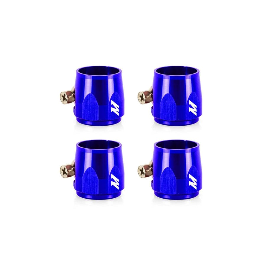 Mishimoto MMHXF-10-4-BL Aluminum -10AN Hex Finishers - Blue