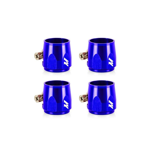 Mishimoto MMHXF-10-4-BL Aluminum -10AN Hex Finishers - Blue
