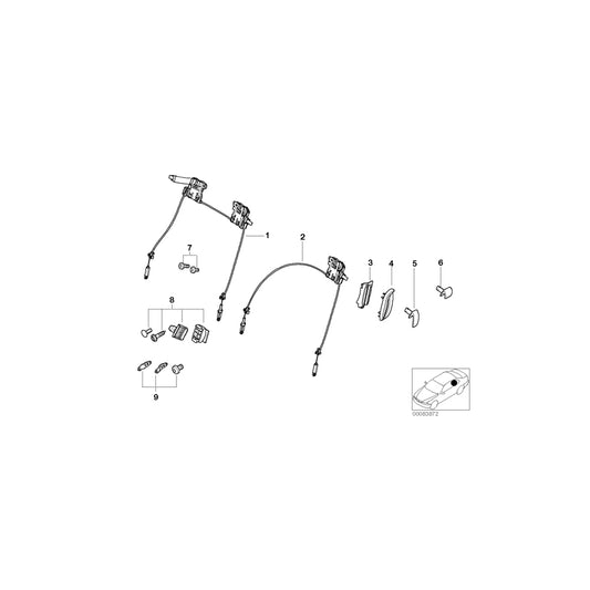 Genuine BMW 52108242839 E46 Covering Left HELLBEIGE (Inc. 318td, 330Cd & 325Ci) | ML Performance UK