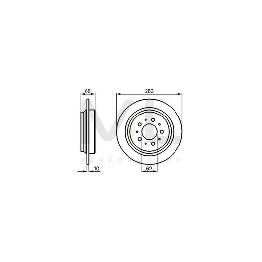 BOSCH 0 986 478 445 Brake Disc Solid, Oiled | ML Performance Car Parts
