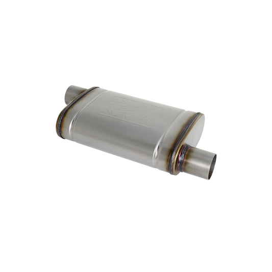  aFe 49M00028 2-1/2 IN ID Offset/Offset x 9 IN W x 4 IN H x 14 IN L - Oval Body Muffler  | ML Performance UK Car Parts