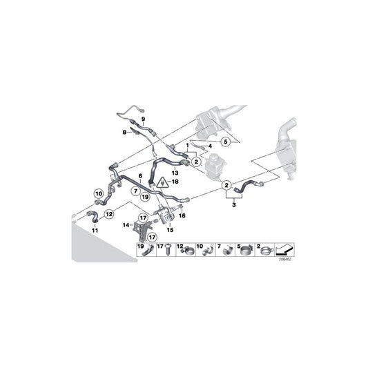 Genuine BMW 17127619698 F11 F13 F12 Coolant Hose (Inc. 550iX 4.0, 650i & 550i) | ML Performance UK Car Parts