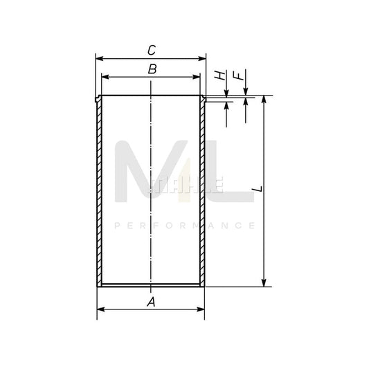 MAHLE ORIGINAL 007 WV 46 00 Cylinder Sleeve 93,0mm | ML Performance Car Parts