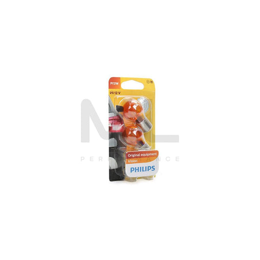 PHILIPS 12496NAB2 Bulb, indicator Yellow 12V 21W, Ball-shaped lamp, PY21W, BAU15s | ML Performance Car Parts