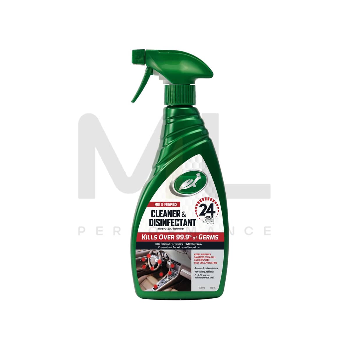 Turtle Wax Multi-Purpose Cleaner & Disinfectant With Byotrol Technology 24 Hour Surface Sanitizing Action