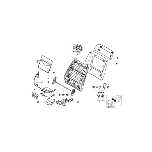 Genuine BMW 52108175757 E39 E38 Upper Rear Panel GRAU (Inc. 728iL, 530d & 730iL) | ML Performance UK