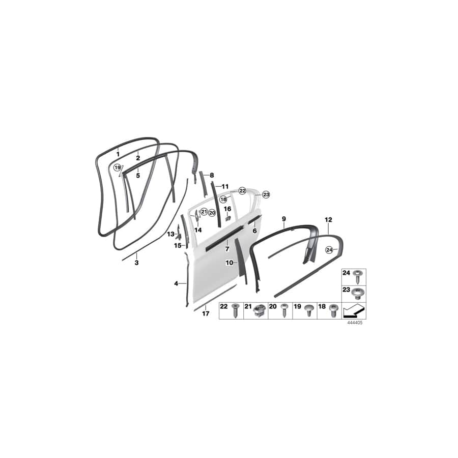 Genuine BMW 51727454427 G12 Edge Protection (Inc. 750iX, ALPINA B7 & 750i) | ML Performance UK Car Parts