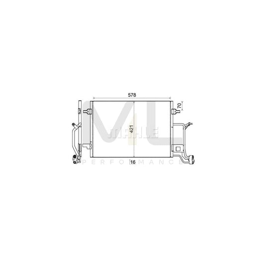 MAHLE ORIGINAL AC 242 000S Air conditioning condenser without dryer | ML Performance Car Parts