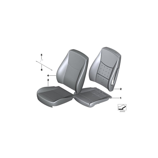 Genuine BMW 52109108573 F25 F26 Leather Cover For Basic Seat MOKKA (Inc. X3 35dX, X3 28i & X3 28iX) | ML Performance UK