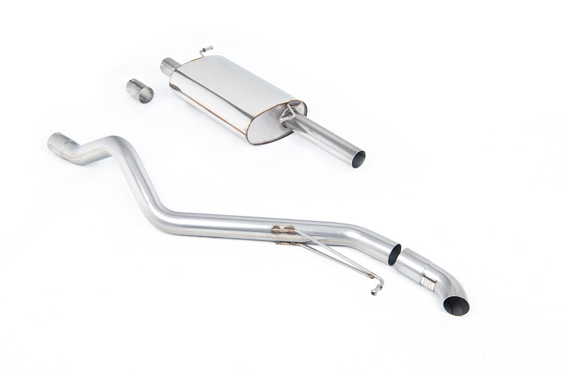 MillTek SSXVW473 Volkswagen Transporter \ Caravelle Resonated (Road+) Cat-Back Exhaust with Discreet Outlet