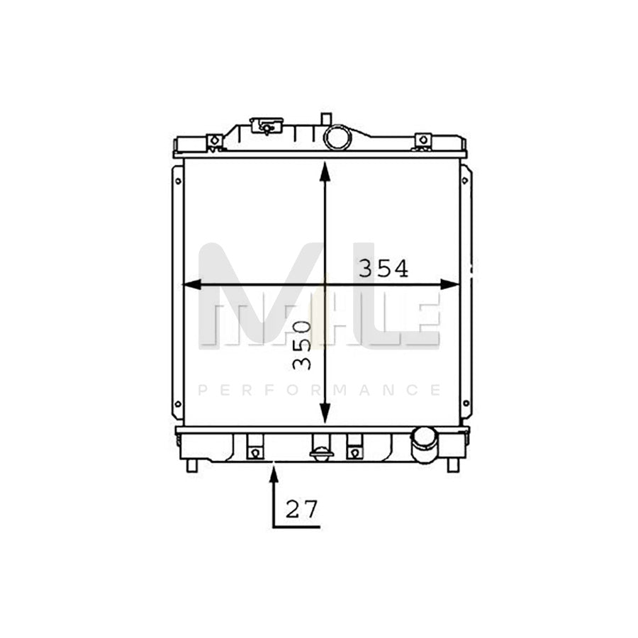 MAHLE ORIGINAL CR 186 000S Engine radiator Brazed cooling fins, Manual Transmission | ML Performance Car Parts