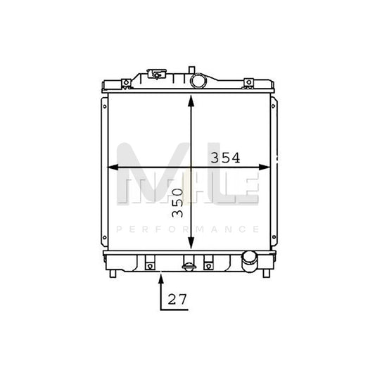 MAHLE ORIGINAL CR 186 000S Engine radiator Brazed cooling fins, Manual Transmission | ML Performance Car Parts