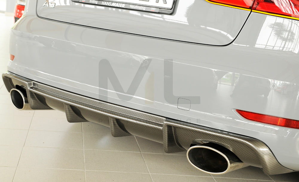 Rieger 00099369 Audi 8V Rear Diffuser (A3 & S3) 2 | ML Performance UK Car Parts