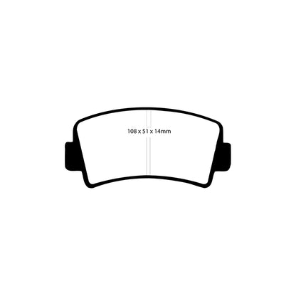 EBC P2DK044Y Porsche 911 Rear Kit Yellowstuff Pads & 2-Piece Fully-Floating Discs - Brembo Caliper 2 | ML Performance UK Car Parts