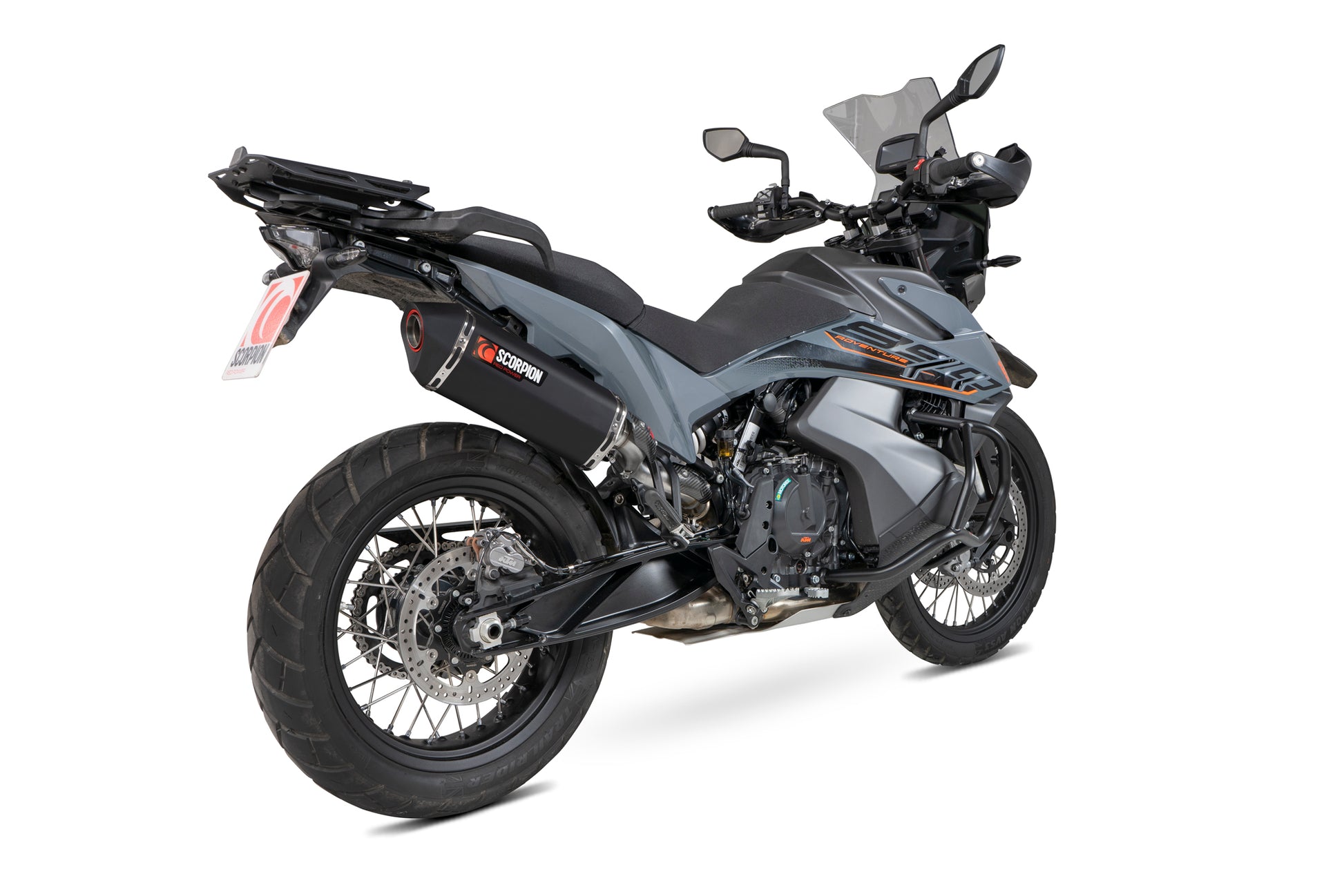 Scorpion RKT93BCER KTM Serket Parallel Slip-On - Black Ceramic Coated Sleeve (Adventure 890 / Adventure 890 R) | ML Performance UK UK