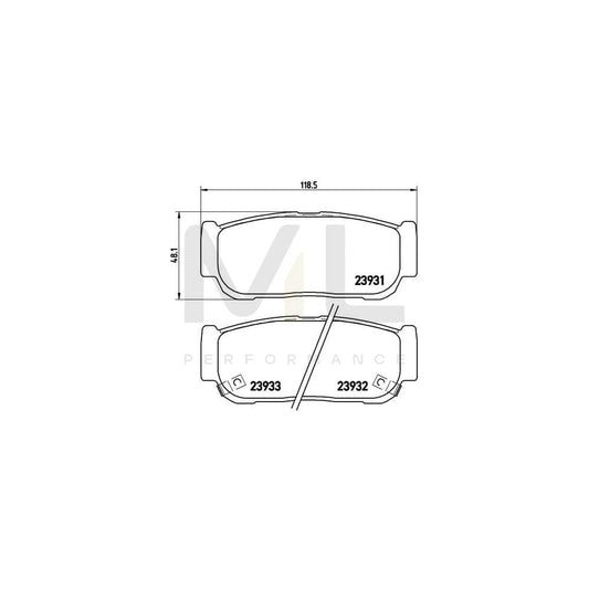 Brembo P 30 057 Brake Pad Set With Acoustic Wear Warning | ML Performance Car Parts