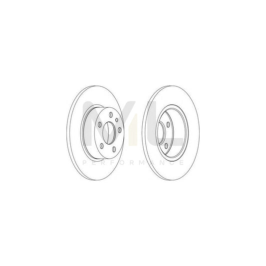 FERODO DDF067C-1 Brake Disc Solid, Coated, with bolts/screws | ML Performance Car Parts